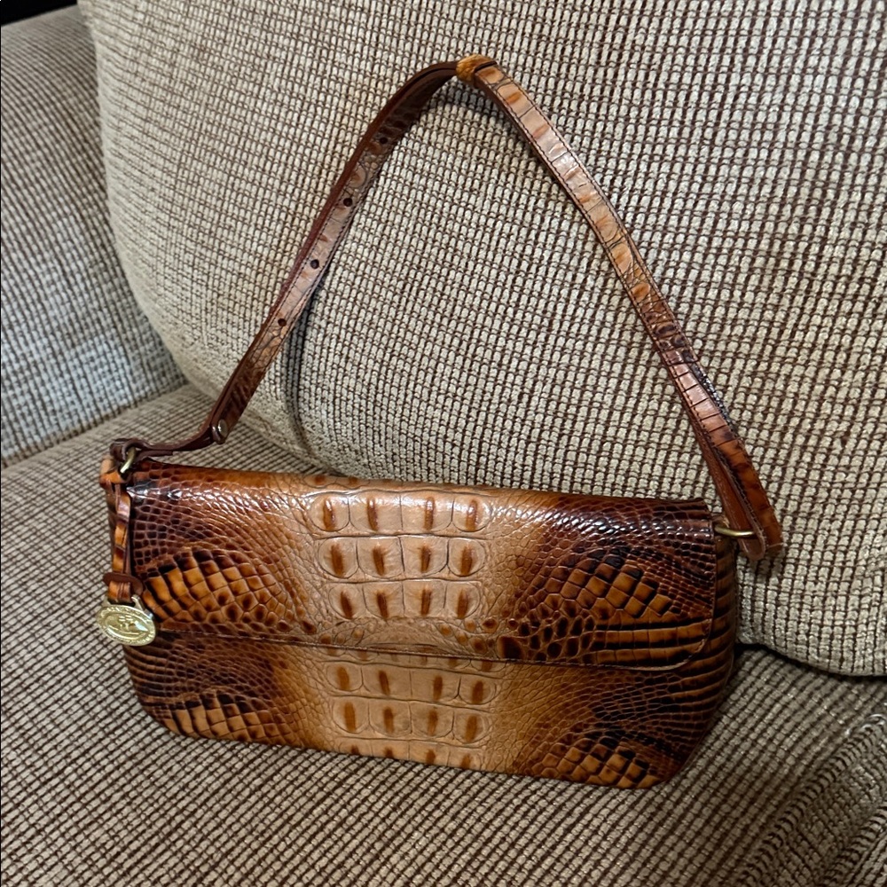 Brahmin Tan Leather Shoulder Bag
